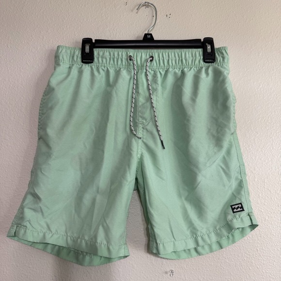 Billabong Recycler Layback Board Shorts Mens Medium Sea Green Drawstring Outdoor - Picture 1 of 10